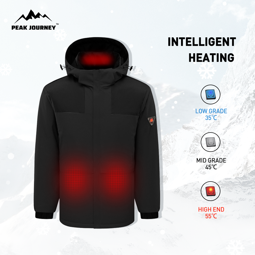 Outdoor Sports Hooded Jacket with Graphene Heating Technology