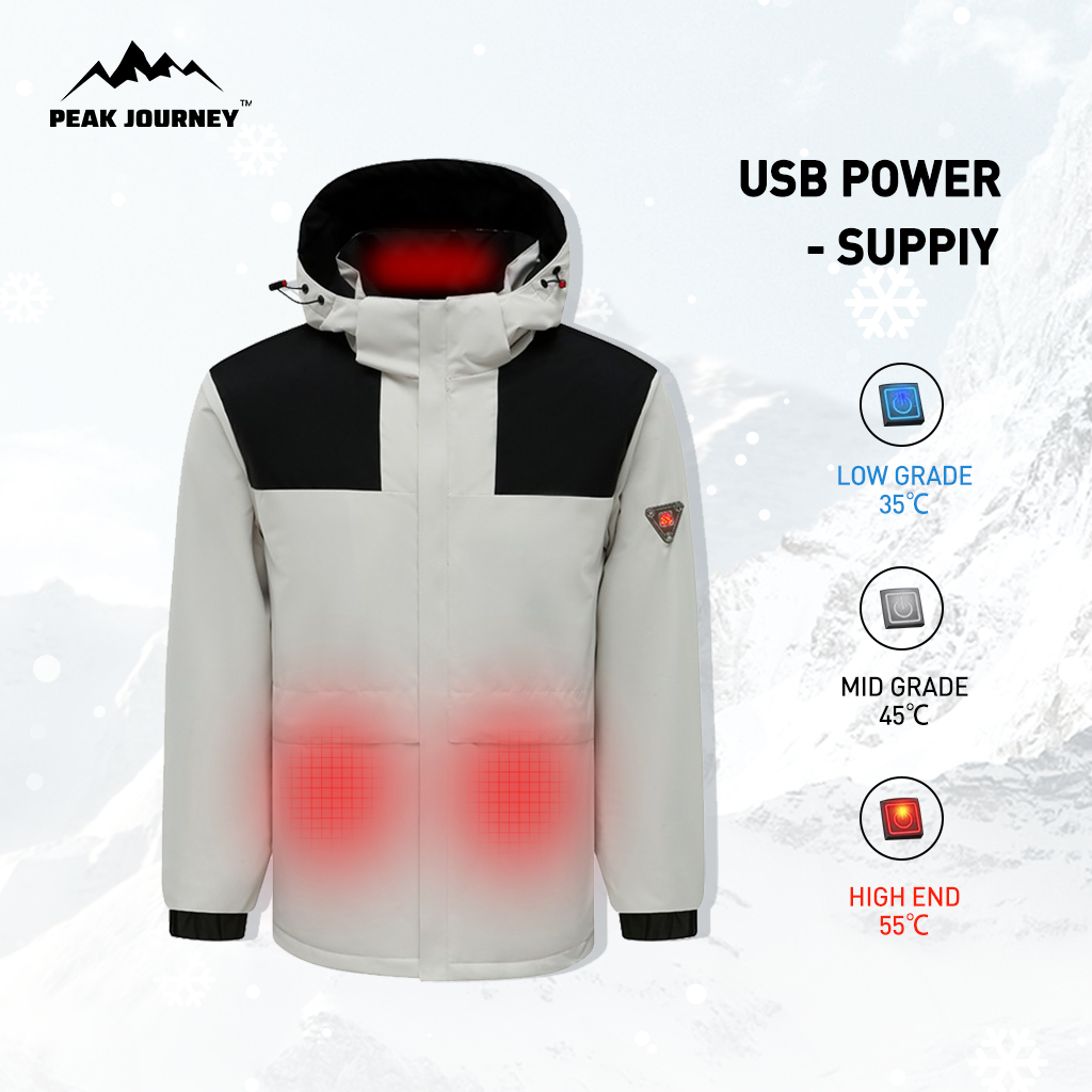 Outdoor Sports Hooded Jacket with Graphene Heating Technology