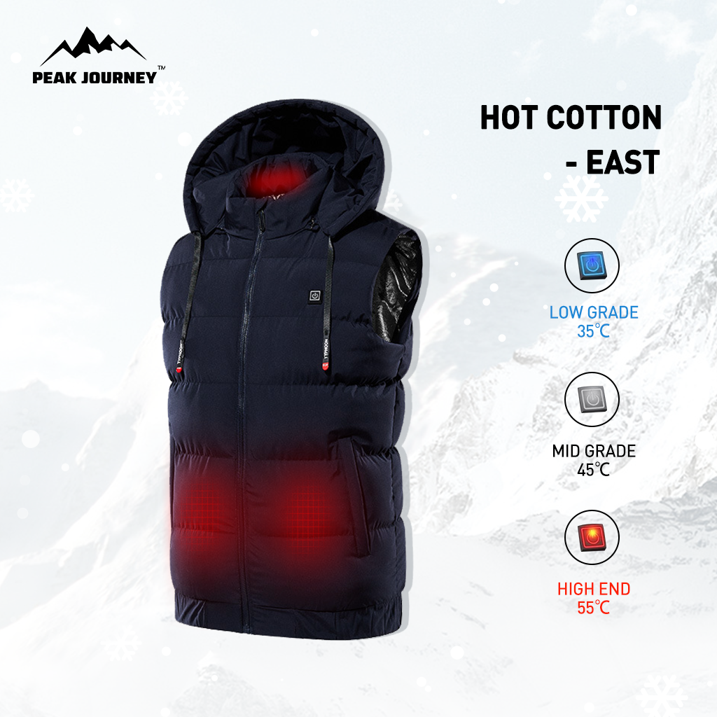 Unisex Smart USB Heating Vest - Adjustable Temperature, Winter Warmth