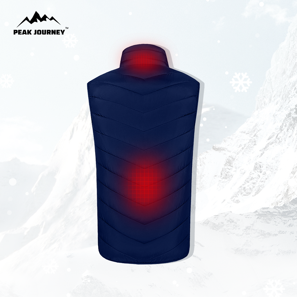 USB Heated Vest with Smart Temperature Control and 9 Heating Zones