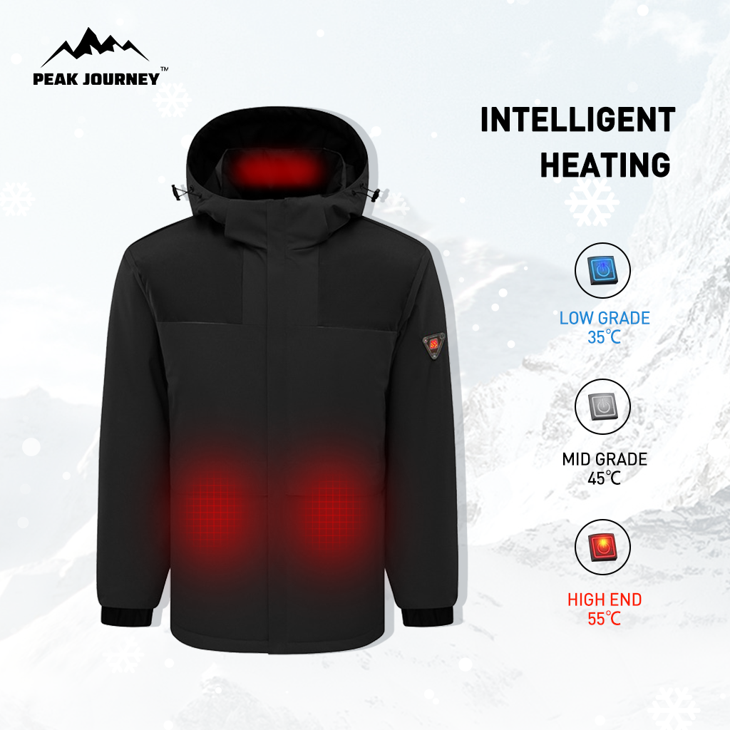 Veste à capuche Outdoor Sport avec technologie de chauffage au Graphène