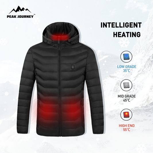 Elementi essenziali per l'inverno: giacca termica in cotone riscaldata tramite USB 