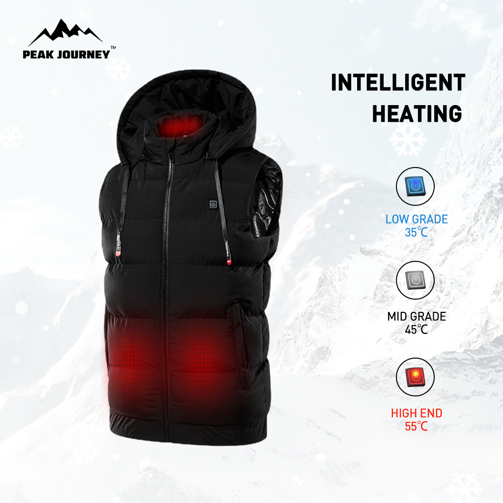 Unisex Smart USB Heating Vest - Adjustable Temperature, Winter Warmth