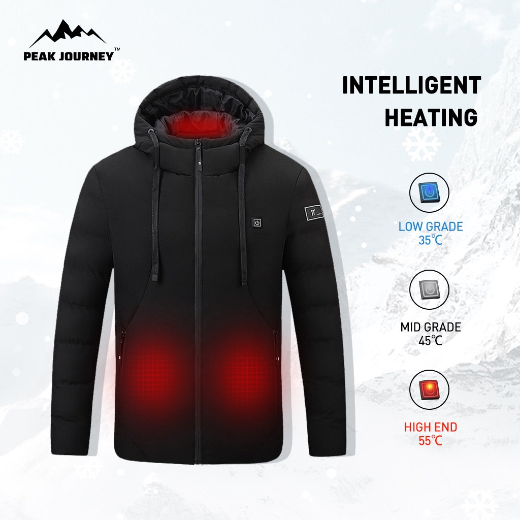 Fashionable Winter Leisure Thickened USB Dual Control Heated Cotton Jacket